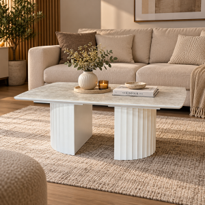 Klub stol Premium 2 krem beton/bijela